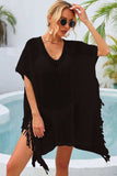 Fringe Trim Openwork Cover Up - Trendsi - Flyclothing LLC
