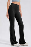 High Waist Straight Active Pants - Trendsi - Flyclothing LLC