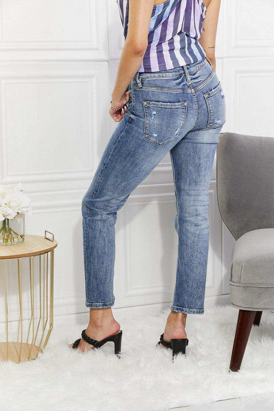 Kancan Full Size Amara High Rise Slim Straight Jeans - Trendsi - Flyclothing LLC