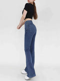 Wide Waistband Bootcut Jeans with Pockets - Trendsi - Flyclothing LLC