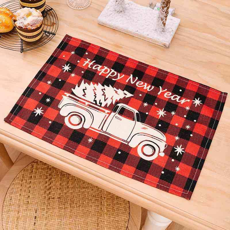 Assorted 2-Piece Plaid Placemats - Trendsi - Flyclothing LLC