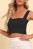 Square Neck Sleeveless Knit Top - Trendsi - Flyclothing LLC