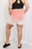 Zenana In The Zone Full Size Dip Dye High Waisted Shorts in Coral - Trendsi - Flyclothing LLC