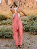 Double Take Full Size Sleeveless V-Neck Pocketed Jumpsuit - Trendsi - Flyclothing LLC