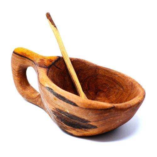 Reclaimed Olive Wood Salt Pot - Kahero Farm - Kenya - Kahero Farm - Flyclothing LLC