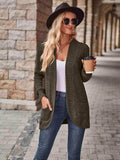 Open Front Cardigan with Pockets - Trendsi - Flyclothing LLC