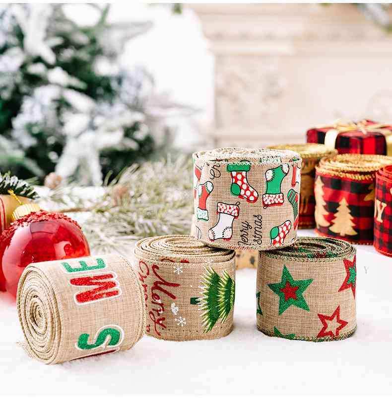 Christmas Polyester Ribbon - Trendsi - Flyclothing LLC