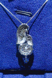 2 Carat Moissanite 925 Sterling Silver Necklace - Trendsi - Flyclothing LLC