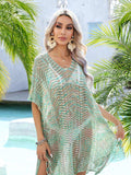 Multicolored Openwork Tassel Slit Cover-Up - Trendsi - Flyclothing LLC