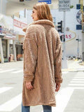 Texture Button Up Dropped Shoulder Coat - Trendsi - Flyclothing LLC