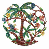 Colorful Palm Trees Hand Painted Metal Wall Art - Croix des Bouquets - Croix des Bouquets - Flyclothing LLC