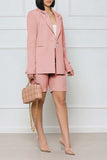 Long Sleeve Blazer and Shorts Set - Trendsi - Flyclothing LLC