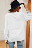 V-Neck Long Sleeve T-Shirt - Trendsi - Flyclothing LLC