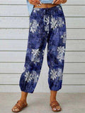 Printed Tied Cropped Pants - Trendsi - Flyclothing LLC