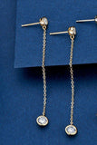 Moissanite Chain Earrings - Trendsi - Flyclothing LLC