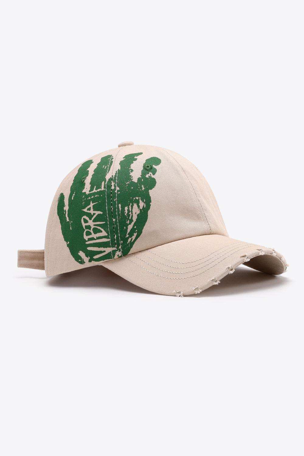 VIBRA Graphic Distressed Adjustable Baseball Cap - Trendsi - Flyclothing LLC