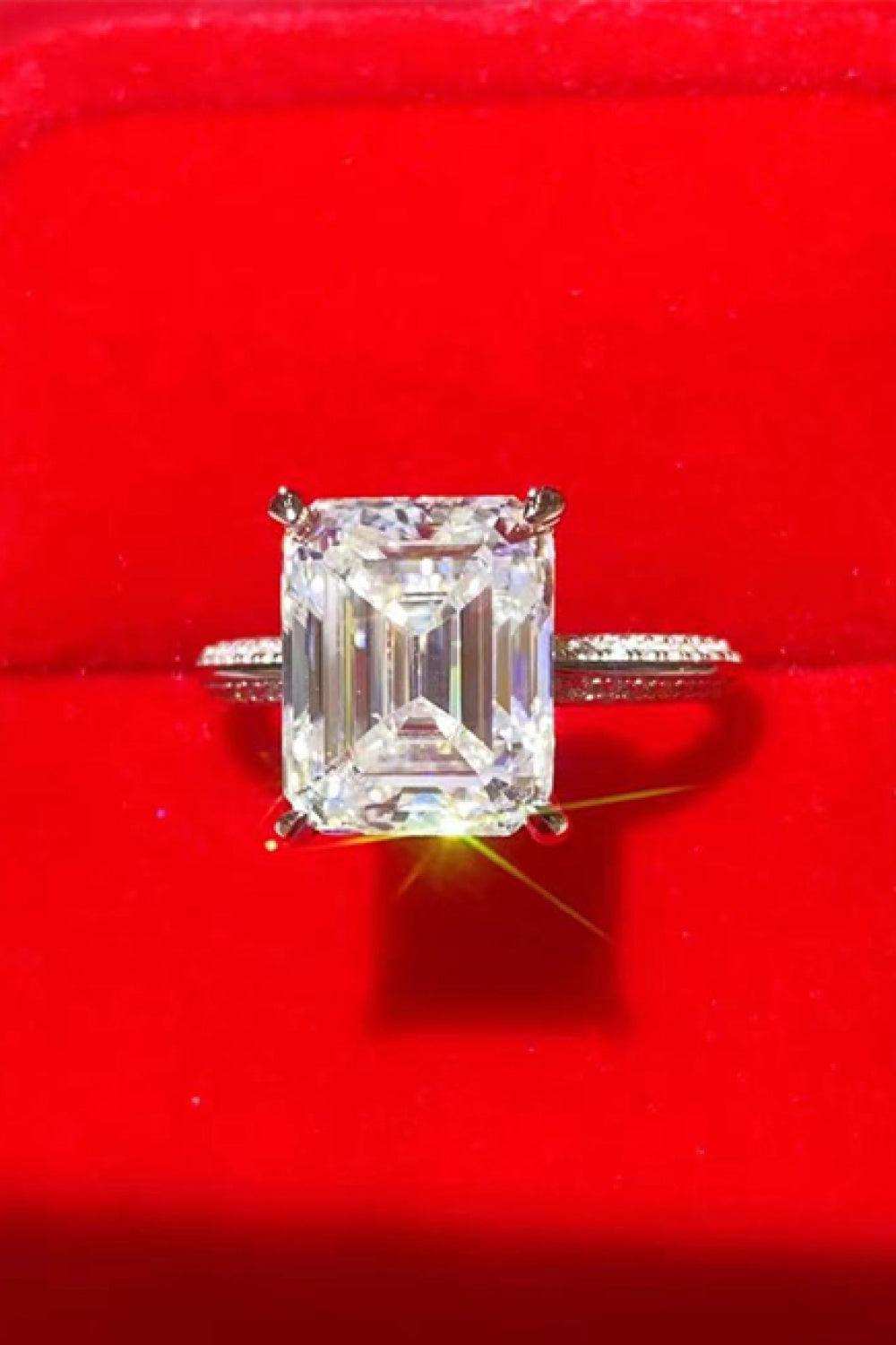 5 Carat Moissanite Platinum-Plated Ring - Trendsi - Flyclothing LLC