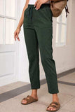 Drawstring Straight Pants with Pockets - Trendsi - Flyclothing LLC