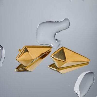 Stainless Steel 18K Gold-Plated Geometric Earrings - Trendsi - Flyclothing LLC
