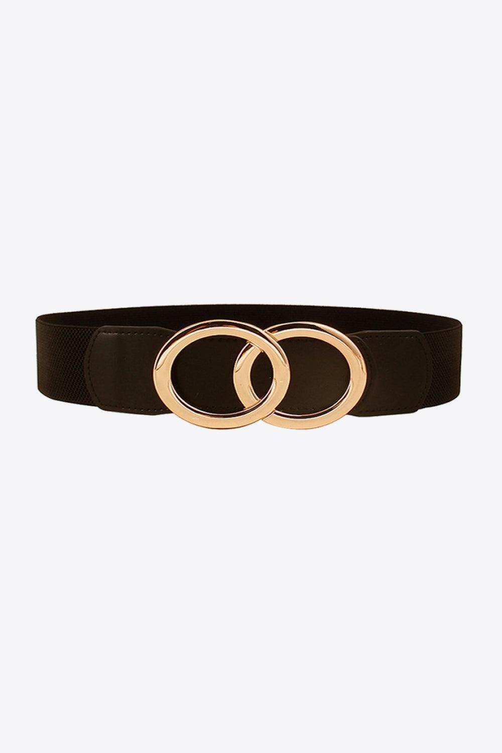 Zinc Alloy Buckle Elastic PU Belt - Trendsi - Flyclothing LLC