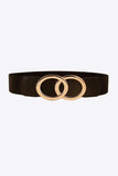 Zinc Alloy Buckle Elastic PU Belt - Trendsi - Flyclothing LLC