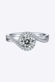 1 Carat Moissanite Crisscross Ring - Trendsi - Flyclothing LLC