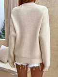 Half Button Dropped Shoulder Sweater - Trendsi - Flyclothing LLC