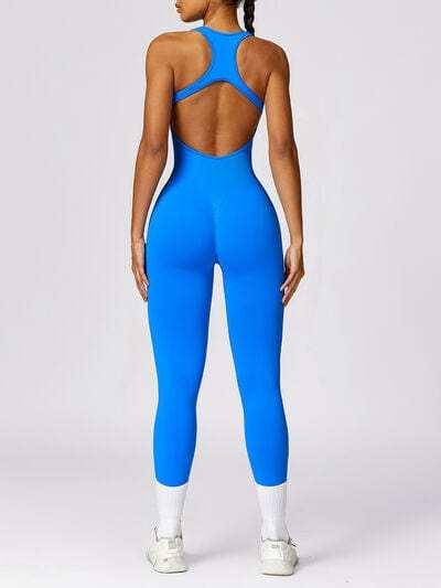 Cutout Racerback Active Jumpsuit - Trendsi - Flyclothing LLC