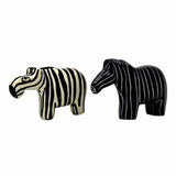 Zebra Soapstone Sculptures, Set of 2 - SMOLArt - Flyclothing LLC