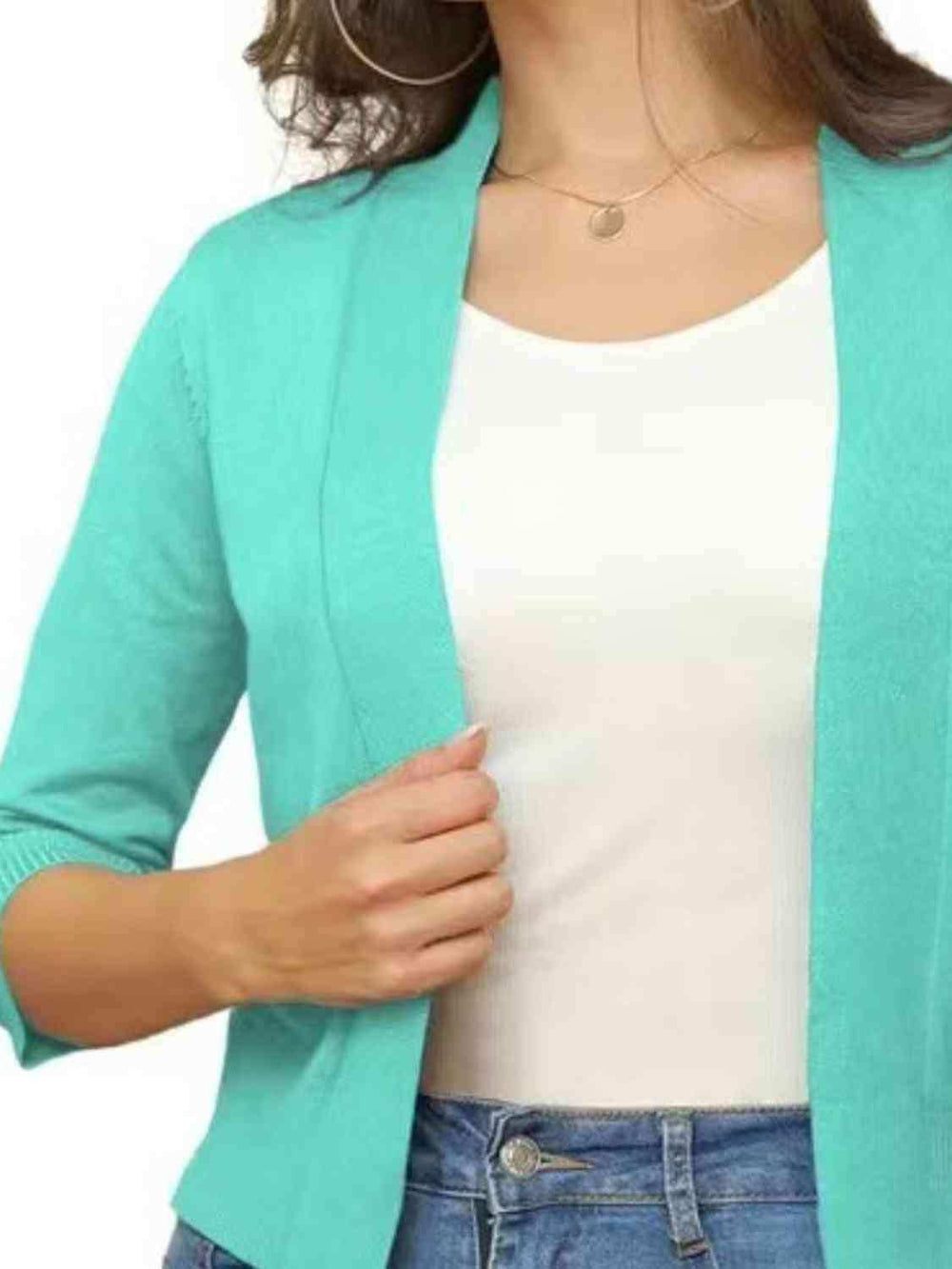 Open Front Cardigan - Trendsi - Flyclothing LLC