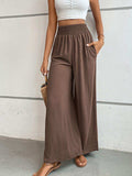 Wide Waistband Relax Fit Long Pants - Trendsi - Flyclothing LLC