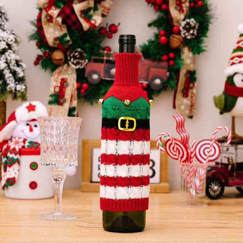 2-Piece Cable-Knit Wine Bottle Covers - Trendsi - Flyclothing LLC