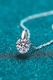 Minimalist 925 Sterling Silver Moissanite Pendant Necklace - Trendsi - Flyclothing LLC