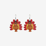 Thanksgiving Turkey Drop Earrings - Trendsi - Flyclothing LLC