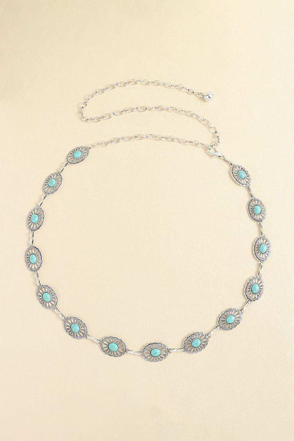 Vintage Turquoise Alloy Belt - Trendsi - Flyclothing LLC