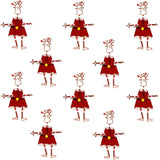 Set of 10 Dancing Girl Santa Pins - Creative Alternatives - Creative Alternatives - Flyclothing LLC