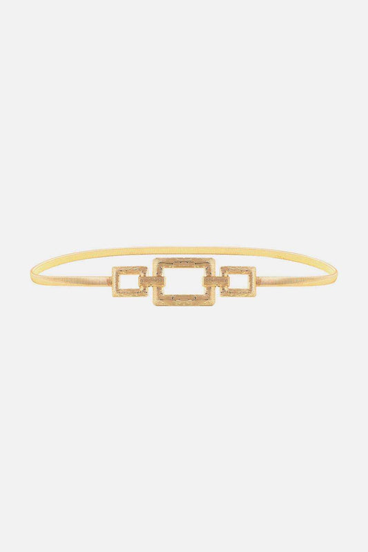 Square Shape Zinc Alloy Buckle Iron Belt - Trendsi - Flyclothing LLC