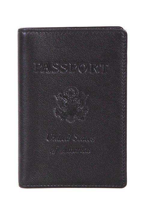 Scully BLACK PASSPORT COVER - Scully Leather - Flyclothing LLC
