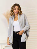 Open Front Cardigan with Pockets - Trendsi - Flyclothing LLC