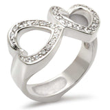 Alamode High-Polished 925 Sterling Silver Ring with AAA Grade CZ in Clear - Alamode - Flyclothing LLC