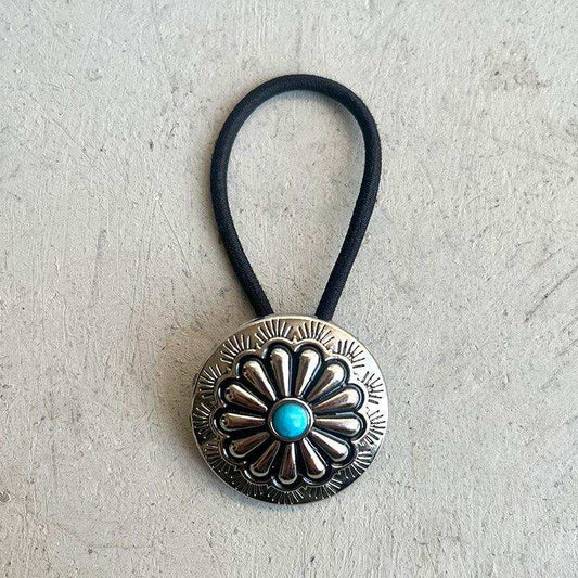 Turquoise Round Shape Hair Rope - Trendsi - Flyclothing LLC