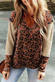 Leopard Dropped Shoulder Hoodie - Trendsi - Flyclothing LLC