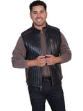 Scully BLACK ITALIAN LAMB MEN'S VEST - Scully Leather - Flyclothing LLC