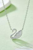 Moissanite Swan 925 Sterling Silver Necklace - Trendsi - Flyclothing LLC