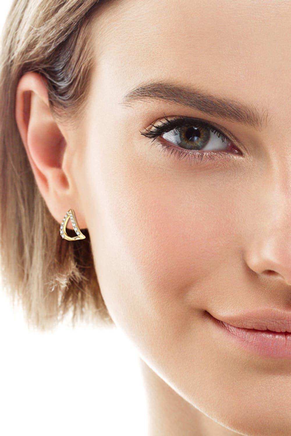 Moissanite Minimalist 925 Sterling Silver Earrings - Trendsi - Flyclothing LLC