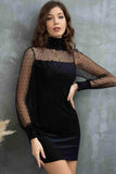 Turtleneck Long Sleeve Dress - Trendsi - Flyclothing LLC