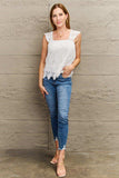 Lace Detail Square Neck Tank Top - Trendsi - Flyclothing LLC