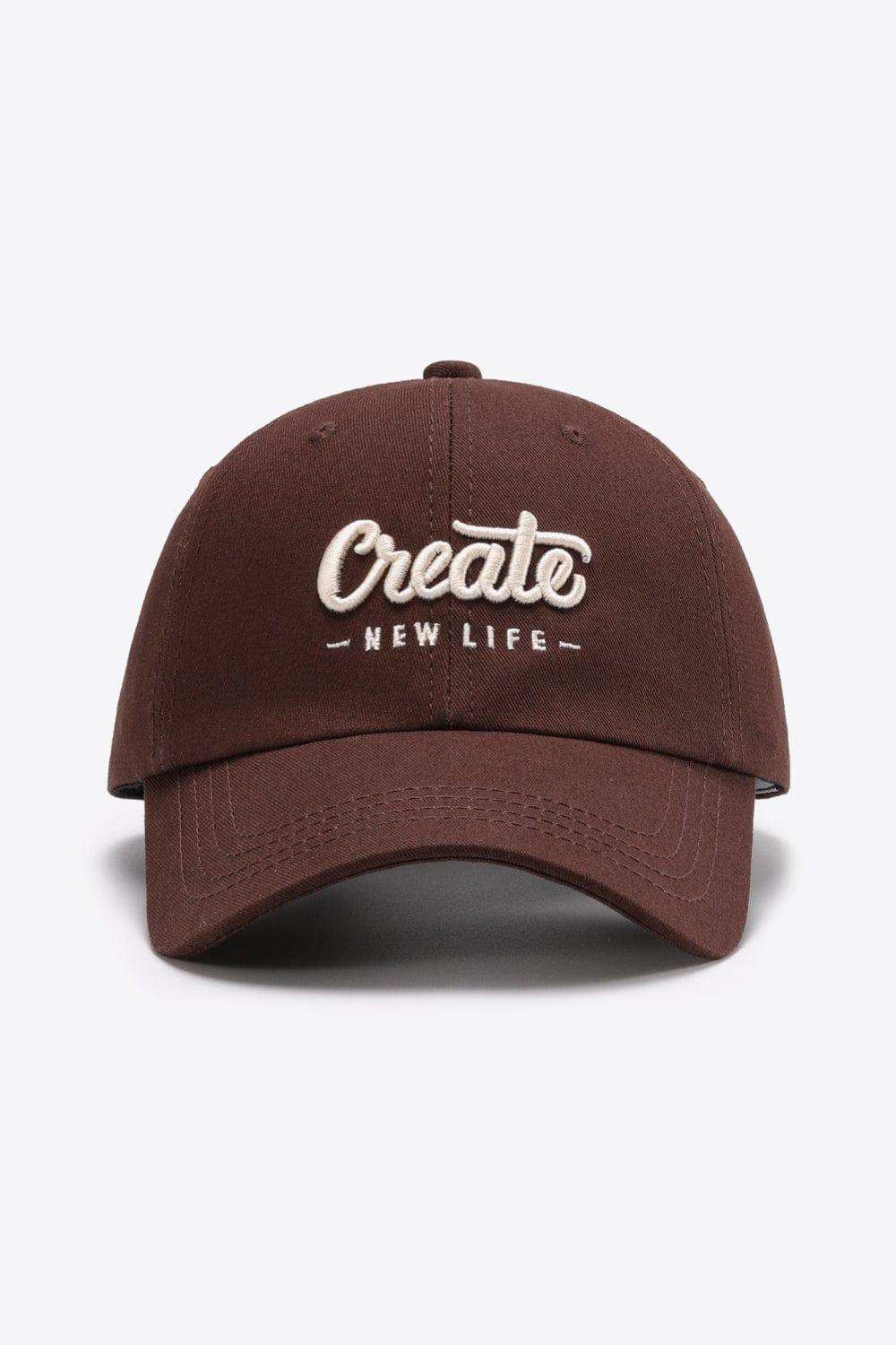 CREATE NEW LIFE Adjustable Cotton Baseball Cap - Trendsi - Flyclothing LLC