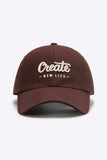 CREATE NEW LIFE Adjustable Cotton Baseball Cap - Trendsi - Flyclothing LLC