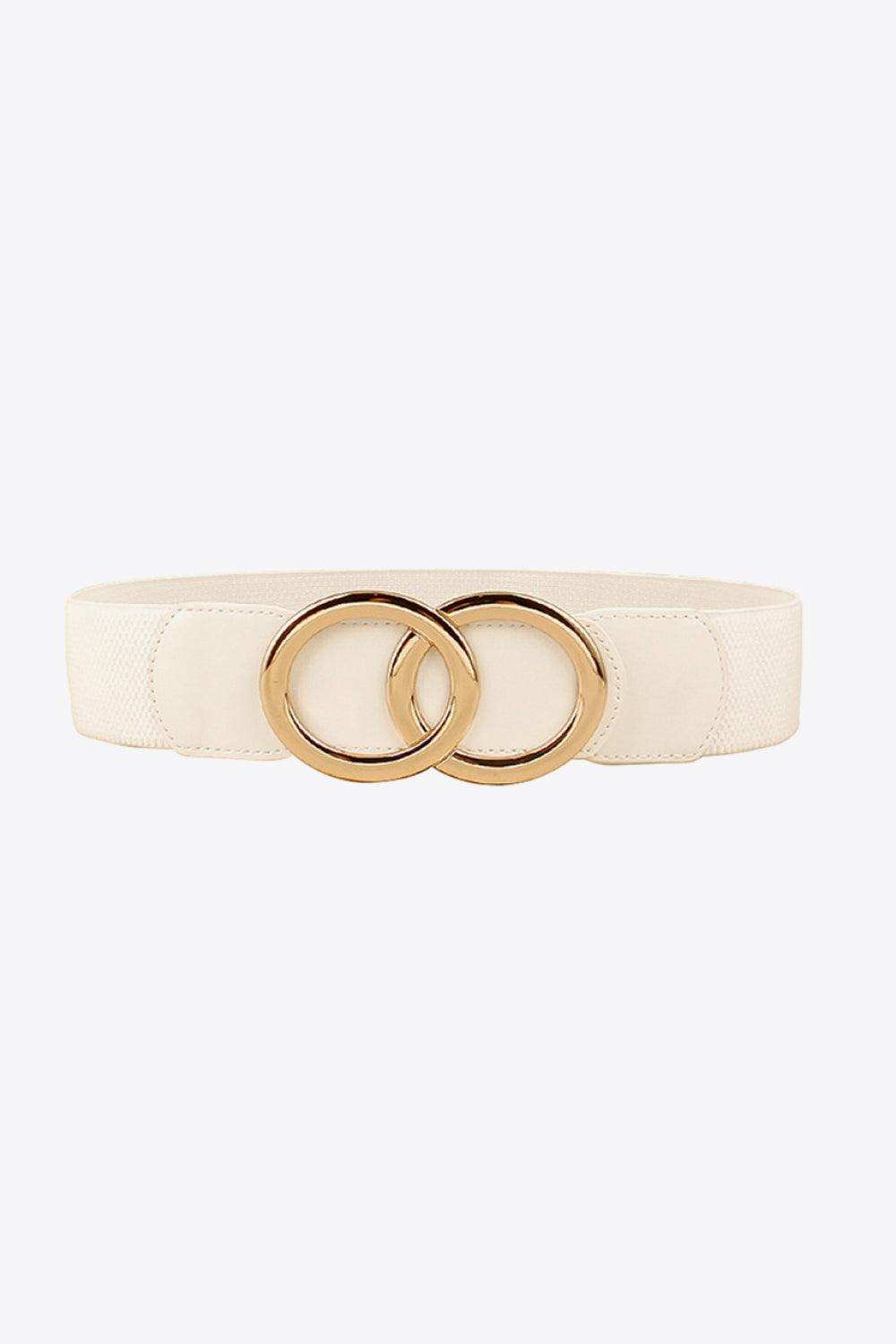 Zinc Alloy Buckle Elastic PU Belt - Trendsi - Flyclothing LLC